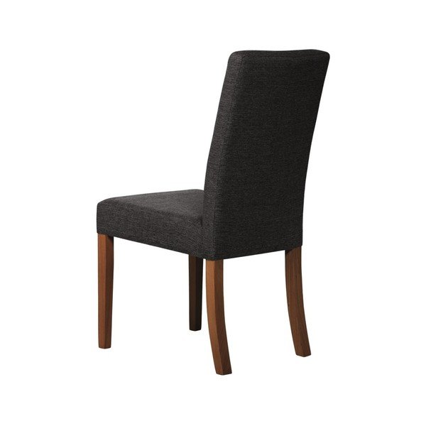 Tmavosivá stolička s tmavohnedými nohami Ted Lapidus Maison Tonka-image-4