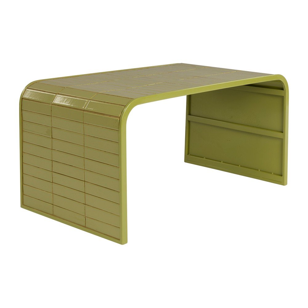 E-shop Zelený keramický konferenčný stolík 47x80 cm Tiles – Zuiver