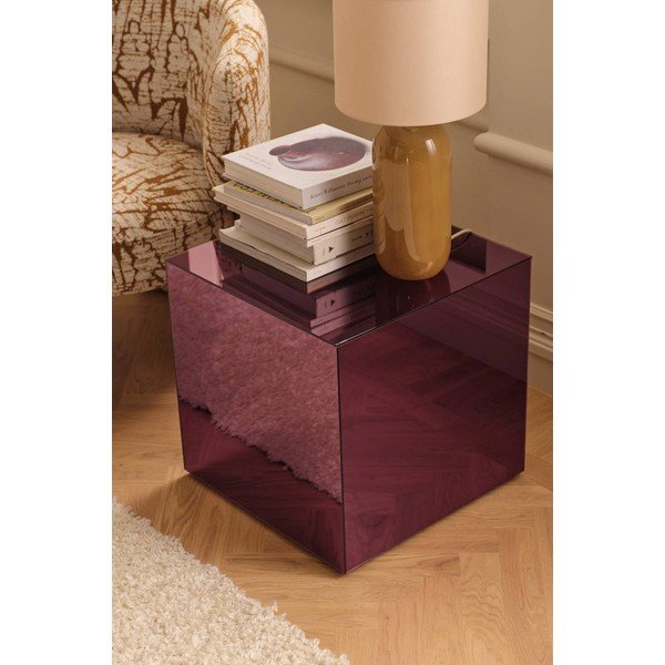 Sklenený odkladací stolík 45,5x45,5 cm Cube – Ellos Home-image-1