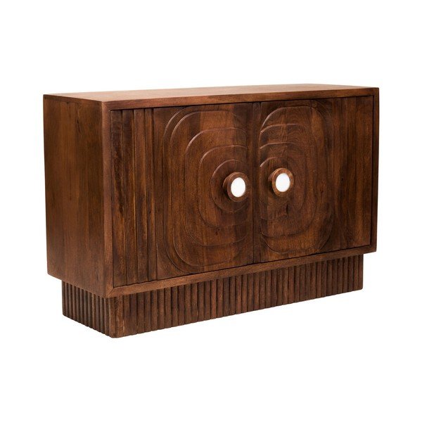 Komoda z mangového dreva v tmavo prírodnej farbe 40x75x116 cm Sangar – Premier Housewares