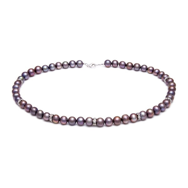 Fialový perlový náhrdelník GemSeller Jelte
