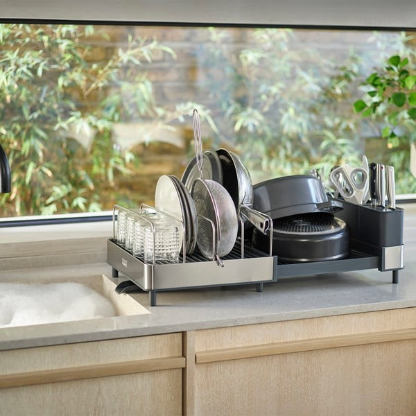 Kovový odkvapkávač v modro-striebornej farbe Extend – Joseph Joseph-image-1