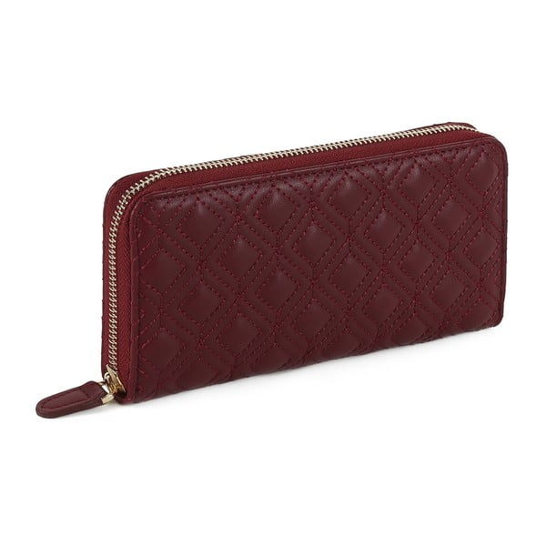 Tmavočervená peňaženka z koženky Laura Ashley Beagle