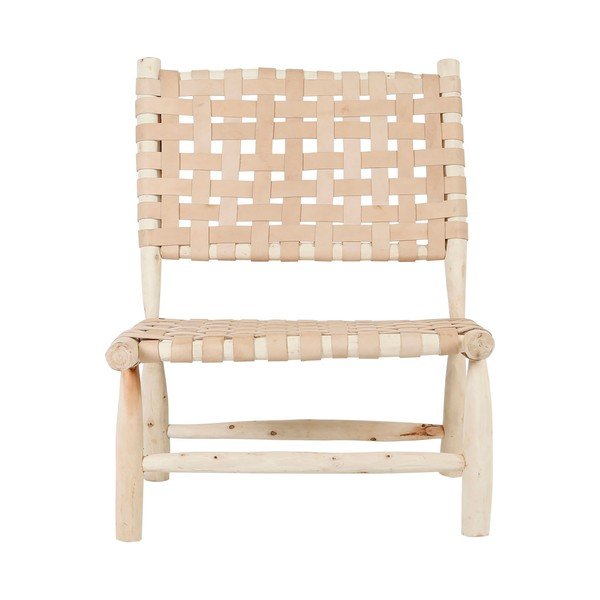 Béžové kožené kreslo Cuir - Sema-image-2