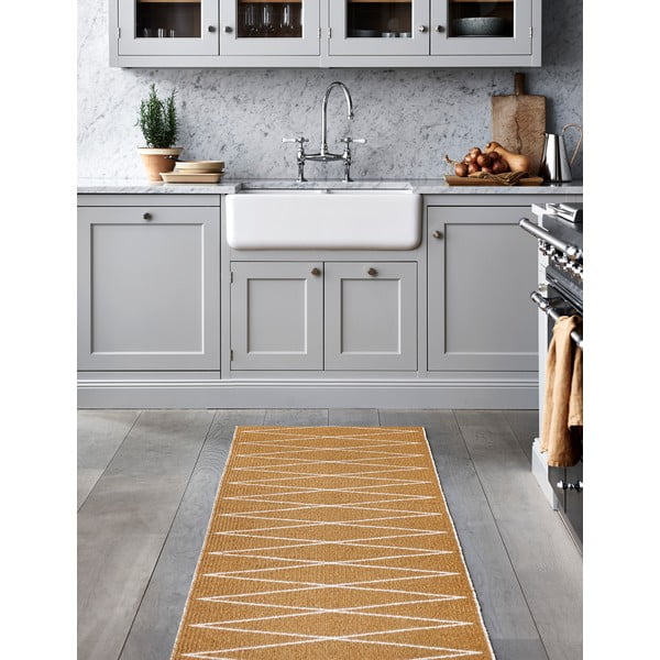 Okrovožltý vnútorný a vonkajší behúň 70x320 cm Max Ochre – Pappelina-image-4