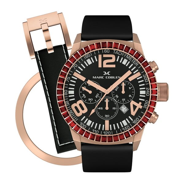 Dámske hodinky Marc Coblen s remienkom a krúžkom na ciferník naviac P83