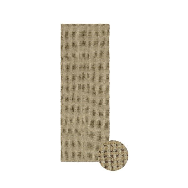 Kaki prateľný/ručne tkaný vlnený behúň 80x230 cm Unexpected Wool – Lorena Canals