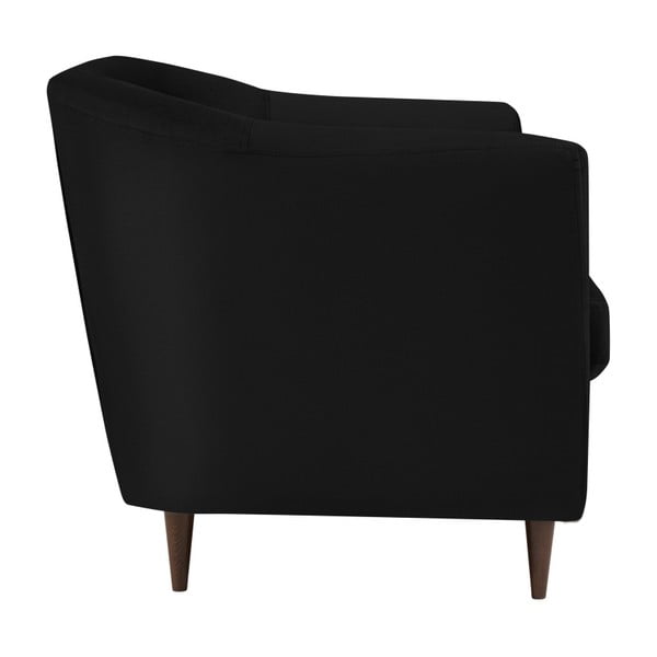 Čierna zamatová pohovka Kooko Home Glam, 175 cm-image-1
