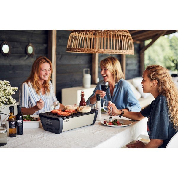 Béžový gril na drevené uhlie Aurora-image-2