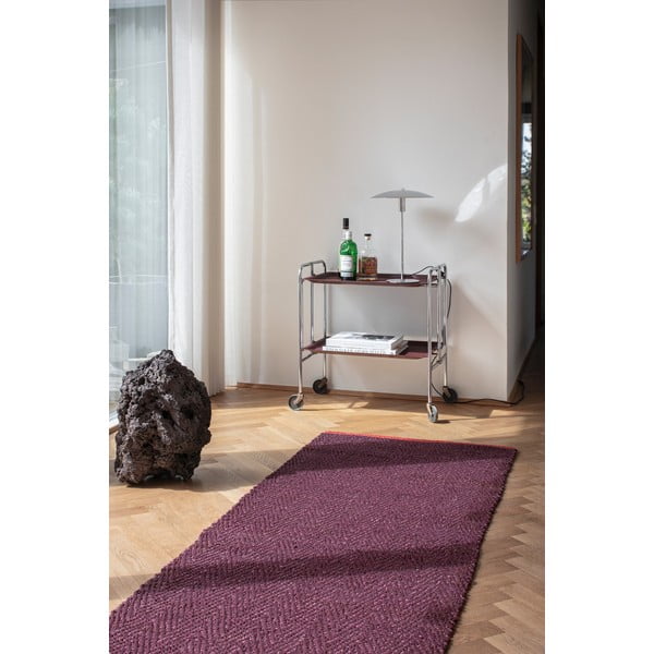 Vínovočervený jutový behúň 80x245 cm Notes – Mette Ditmer Denmark-image-2