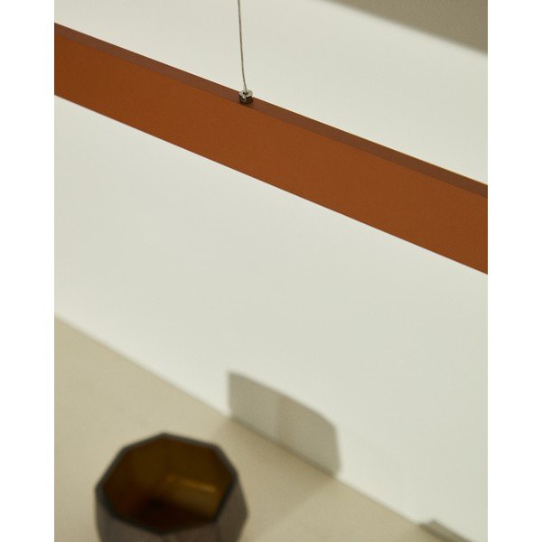 LED závesné svietidlo v terakotovej farbe s kovovým tienidlom Boadella – Kave Home-image-4