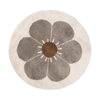 Sivo-krémový detský koberec ø 120 cm Bohemian Daisy – Nattiot