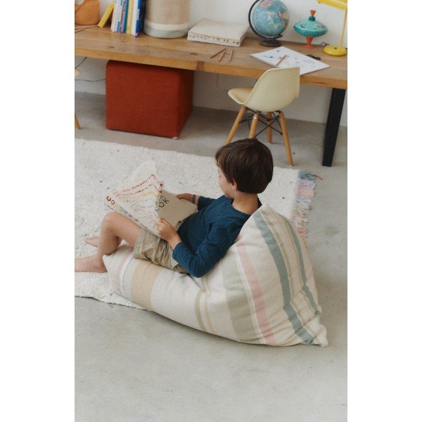 Krémový detský sedací vak Cleo Multi Stripe – Lorena Canals-image-3