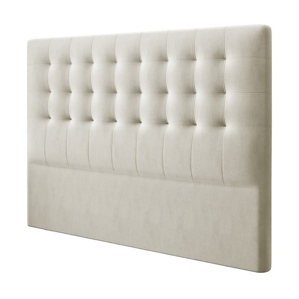 Béžové čelo postele so zamatovým poťahom Windsor & Co Sofas Athena, 200 × 120 cm-image-2
