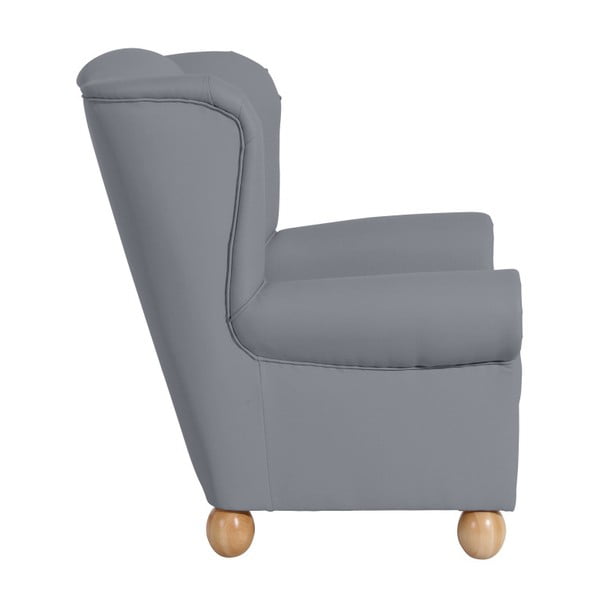 Sivé kreslo ušiak Max Winzer Monarch Gray-image-4