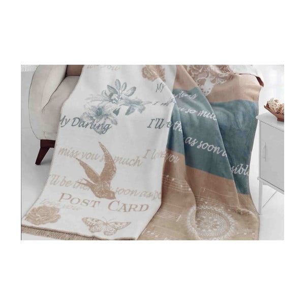 Deka s prímesou bavlny Aksu Alexa, 200 × 150 cm
