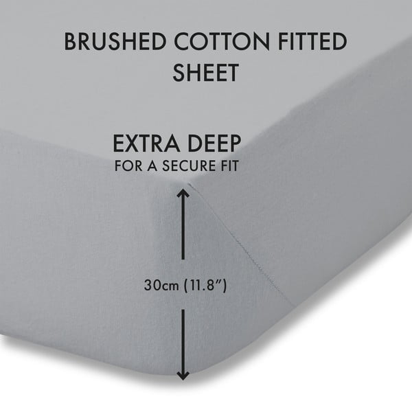 Sivá bavlnená plachta 90x190 cm - Catherine Lansfield-image-3