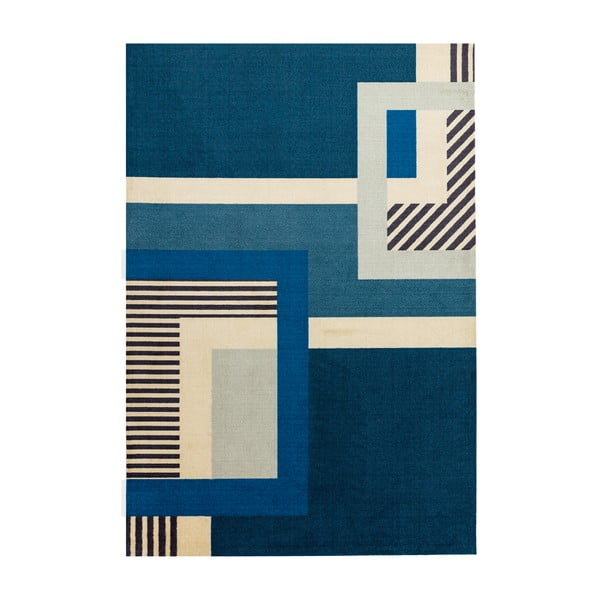 Modrý koberec Asiatic Carpets Riley Gerry, 120 x 170 cm