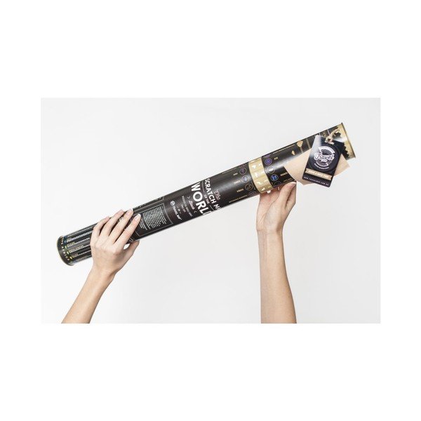 Stieracia mapa sveta Travel Map of the World Black, 80x60 cm-image-2