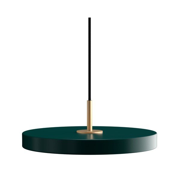 Tmavozelené kovové LED stmievateľné závesné svietidlo s kovovým tienidlom ø 31 cm Asteria Plus – UMAGE