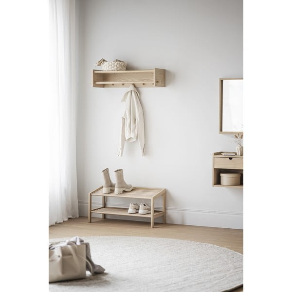 Stojan na topánky z dubového dreva v prírodnej farbe Hillmond – Rowico-image-3