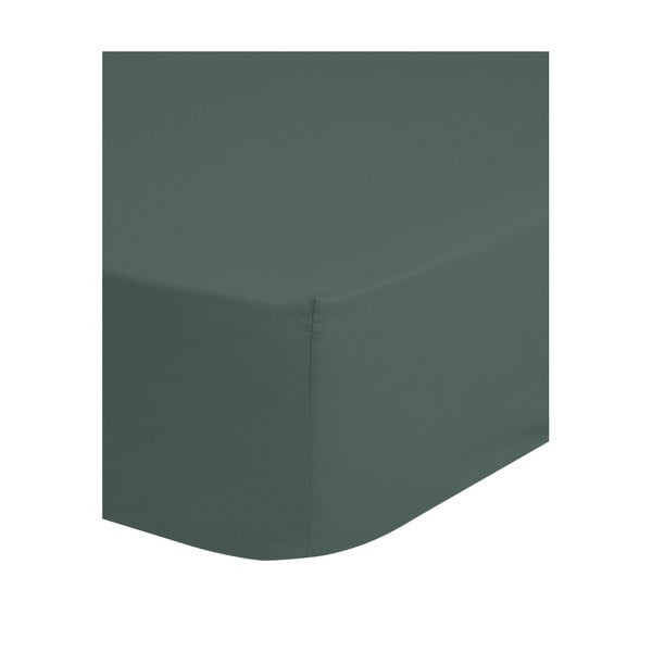 Zelená/sivá napínacia bavlnená plachta 90x200 cm – Good Morning-image-1