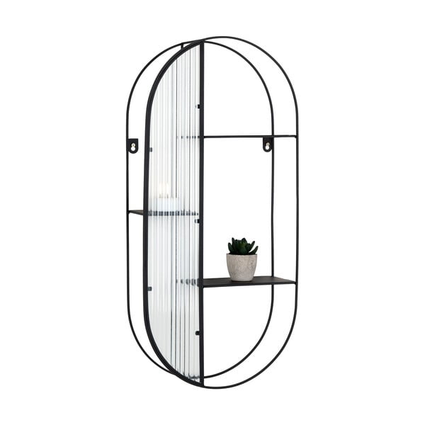 Čierna poschodová kovová polica 32 cm Newcastle – House Nordic-image-3