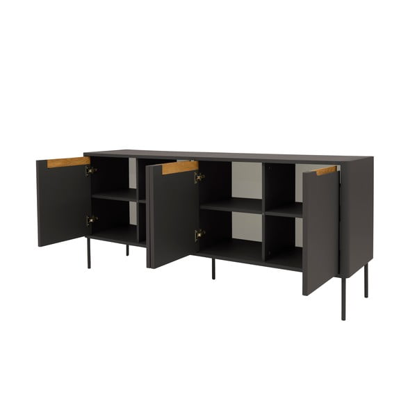 Čierna komoda Tenzo Switch, 173 x 76 cm-image-4