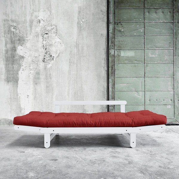Rozkladacia pohovka Beat White/Passion Red -image-3