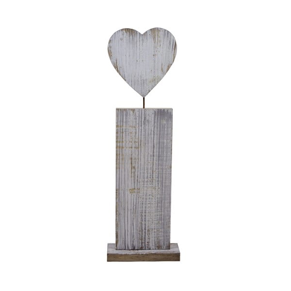 Drevená dekoratívna soška so srdcom Ego Dekor, výška 76 cm