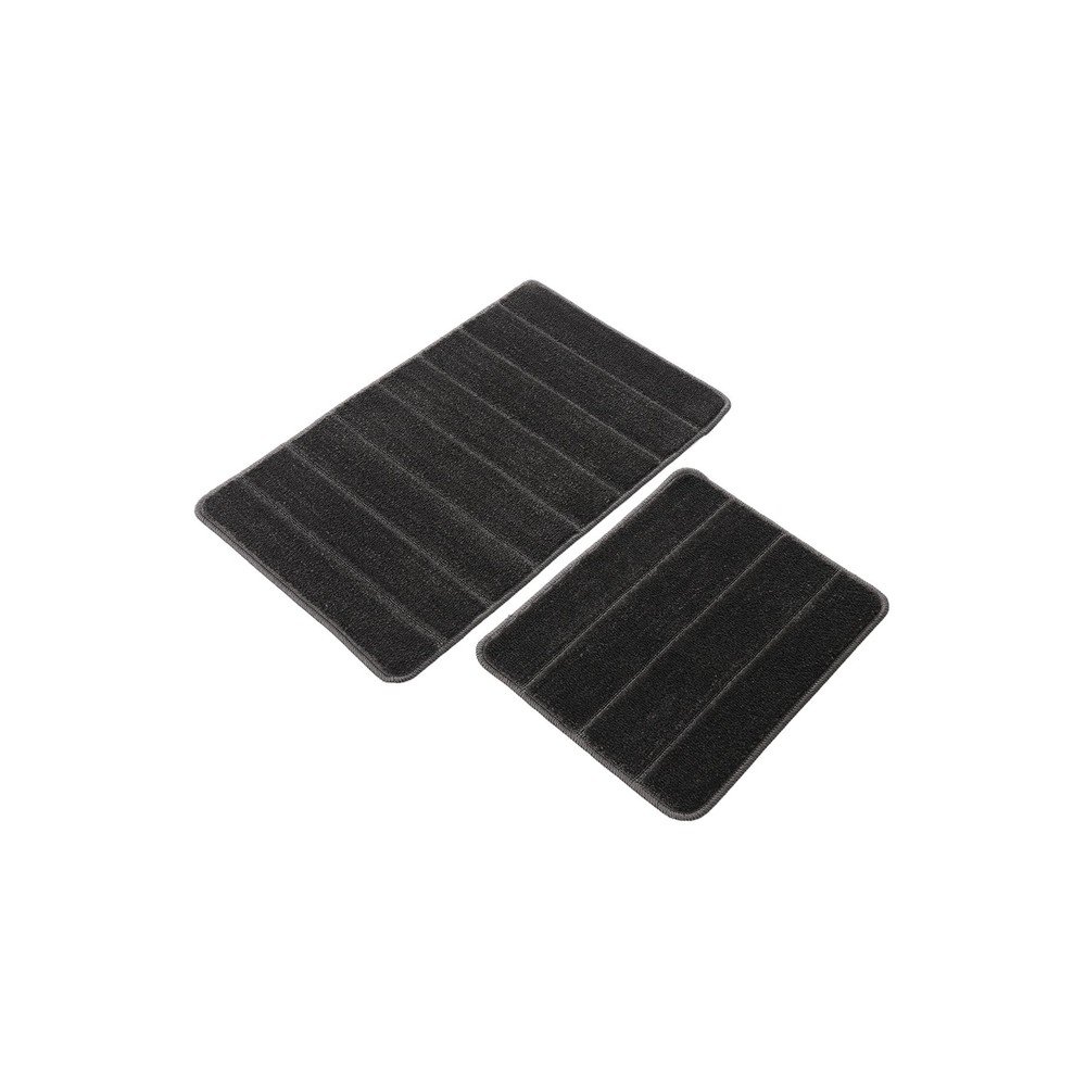 Antracitové kúpeľňové predložky v súprave 2 ks 50x80 cm Yeni Cizgli – Foutastic