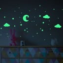 Svietiace samolepky na stenu Ambiance Moon and Clouds