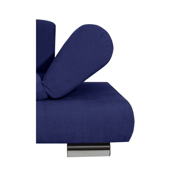 Tmavomodrá rohová pohovka s nastaviteľnou opierkou na ruky Max Winzer Palm Bay, ľavý roh-image-1