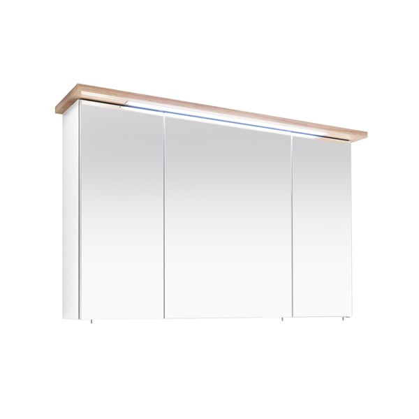 Biela závesná kúpeľňová skrinka so zrkadlom 115x72 cm Set 923 - Pelipal-image-2