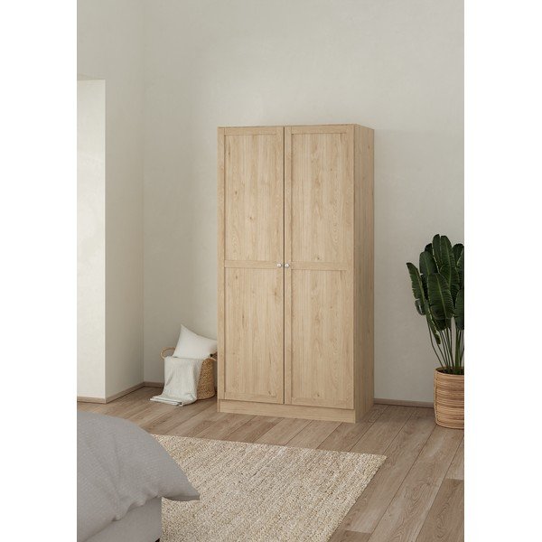 Šatníková skriňa v dekore duba v prírodnej farbe 99x200x62 cm Billund – Tvilum-image-1