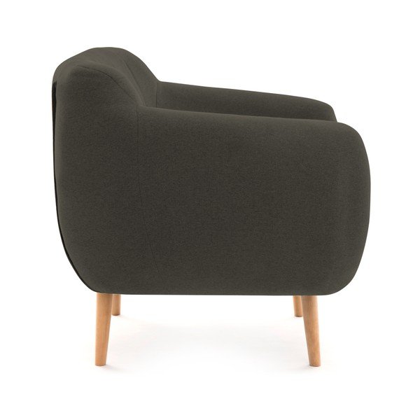 Tmavosivé kreslo s prírodnými nohami Vivonita Kennet-image-3