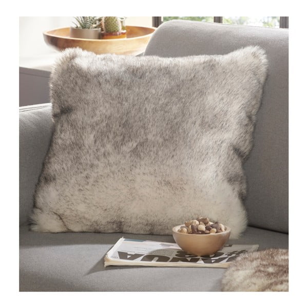 Hnedý vankúš z umelej kožušiny Mint Rugs Soft, 43 × 43 cm-image-1