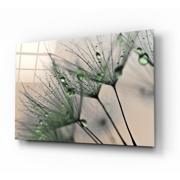 Sklenený obraz Insigne Green Dandelion, 72 x 46 cm