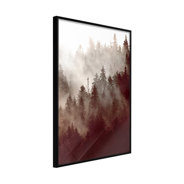 Plagát v ráme Artgeist Forest Fog, 40 x 60 cm