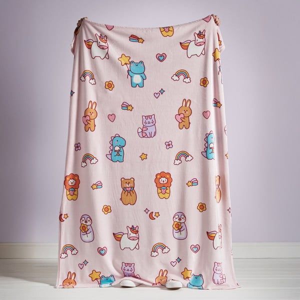 Ružová fleecová detská deka 130x170 cm Forever Together – Catherine Lansfield-image-2