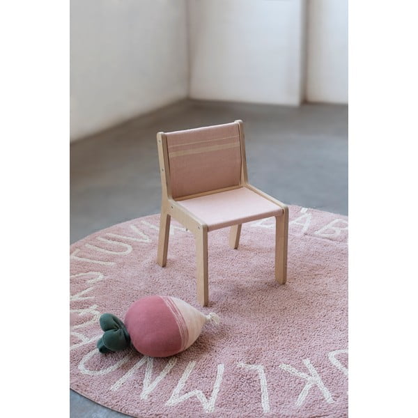 Detská stolička vo svetloružovo-prírodnej farbe Vintage Nude – Lorena Canals-image-1