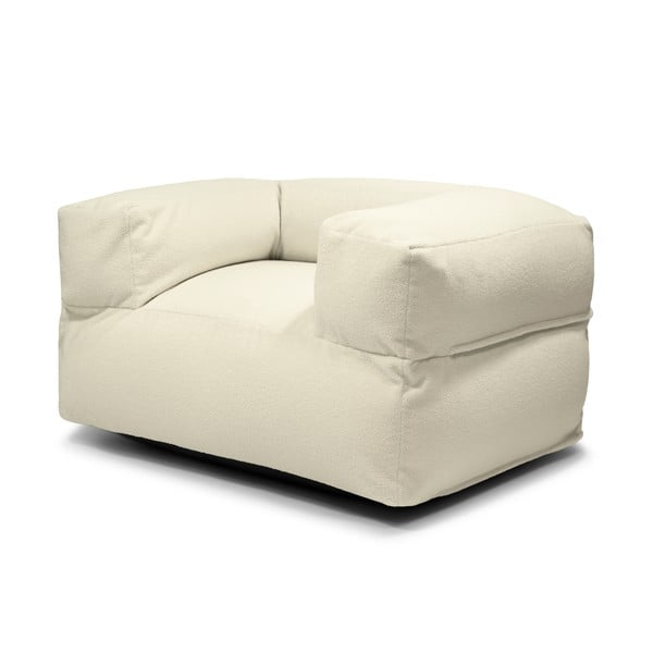 Krémový sedací vak z textílie buklé MooG – SLOWDOWN