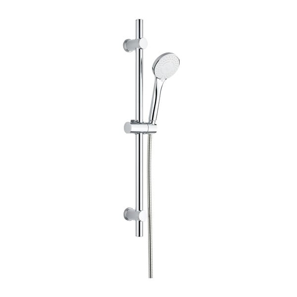 Sprchová súprava z nehrdzavejúcej ocele v striebornej farbe s ručnou sprchou/posuvný držiak 70 cm Uno – Allstar