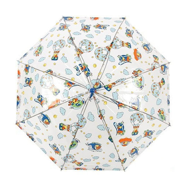 Detský transparentný dáždnik s modrými detailmi Doppler, ⌀ 70 cm