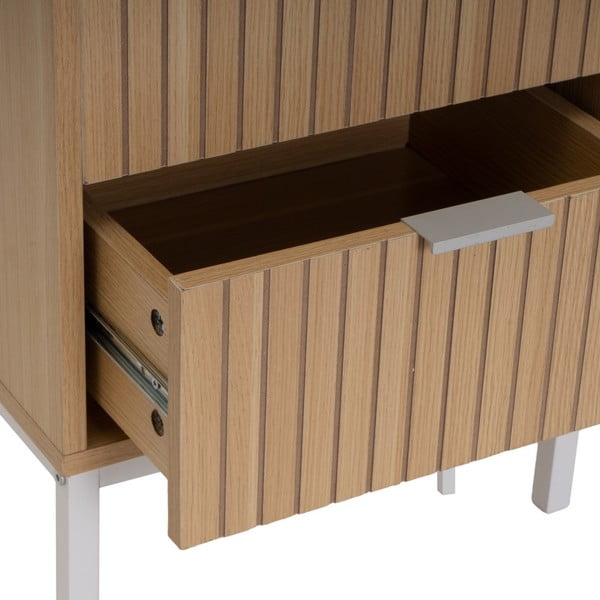 Nočný stolík v dekore duba v prírodnej farbe Mid-Lines – Casa Selección-image-4