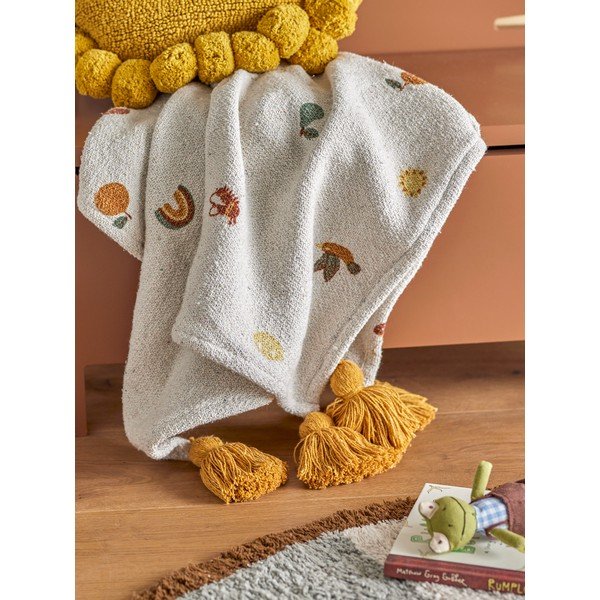 Biela detská deka 80x100 cm Agnes – Bloomingville Mini-image-1