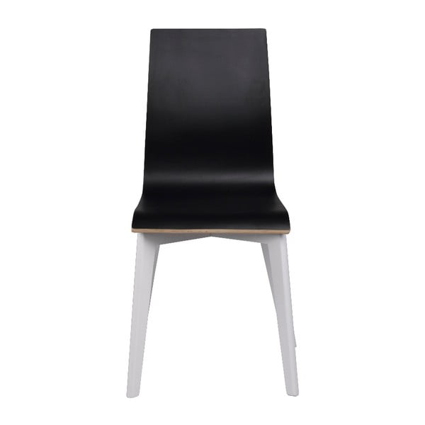 Čierna jedálenská stolička s bielymi nohami Rowico Grace-image-3
