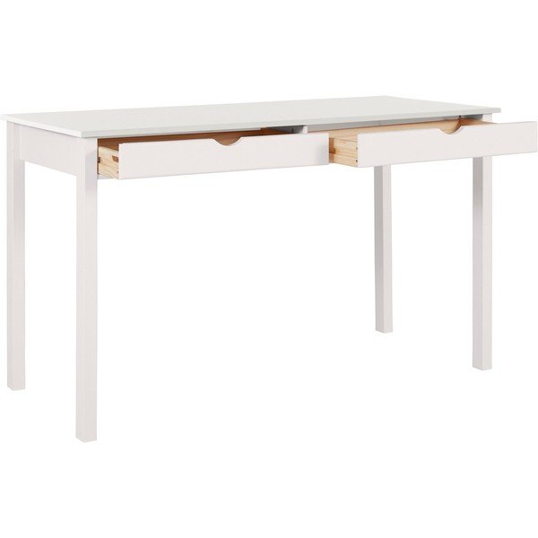 Biely pracovný stôl z borovicového dreva Støraa Gava, dĺžka 140 cm-image-2