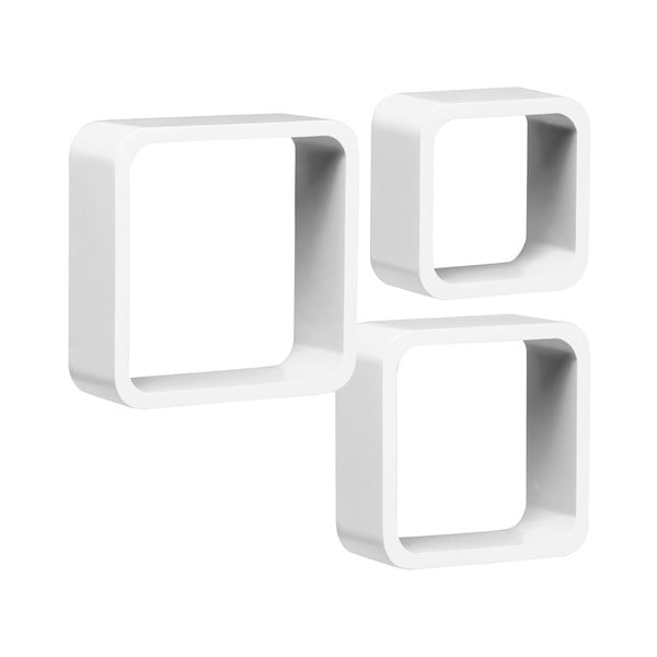 Set 3 políc Cubes, biely-image-1