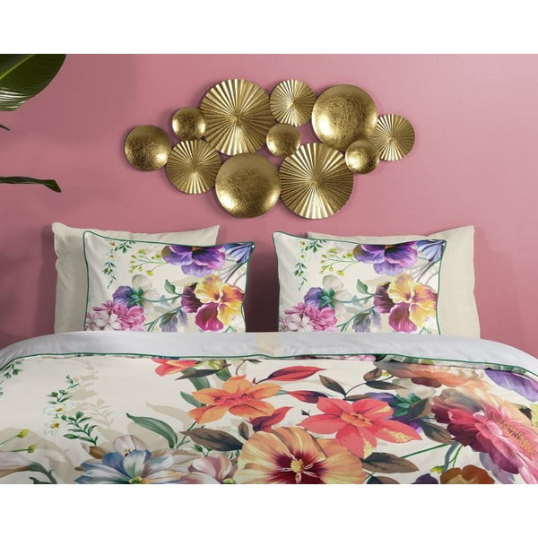 Obliečky na dvojlôžko z organickej bavlny Descanso Flower Garden, 200 x 200 cm-image-2